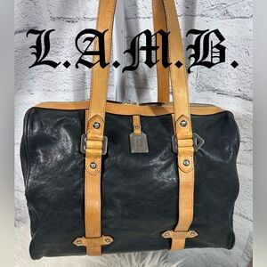 L.A.M.B. Designer Black 💯 Leather Handbag🖤
